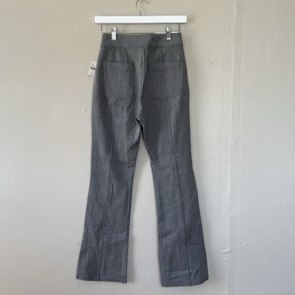 NWT Maeve Anthropologie gray split flare trousers 2P - Picture 6 of 11